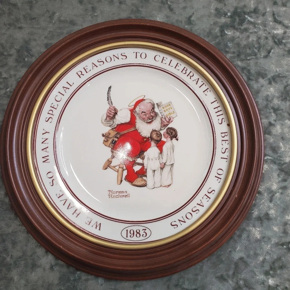 Norman Rockwell 1983 Santa Collectors Plate - Picture 1 of 4